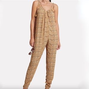 We Wore What Kaia Python Printed Jumpsuit